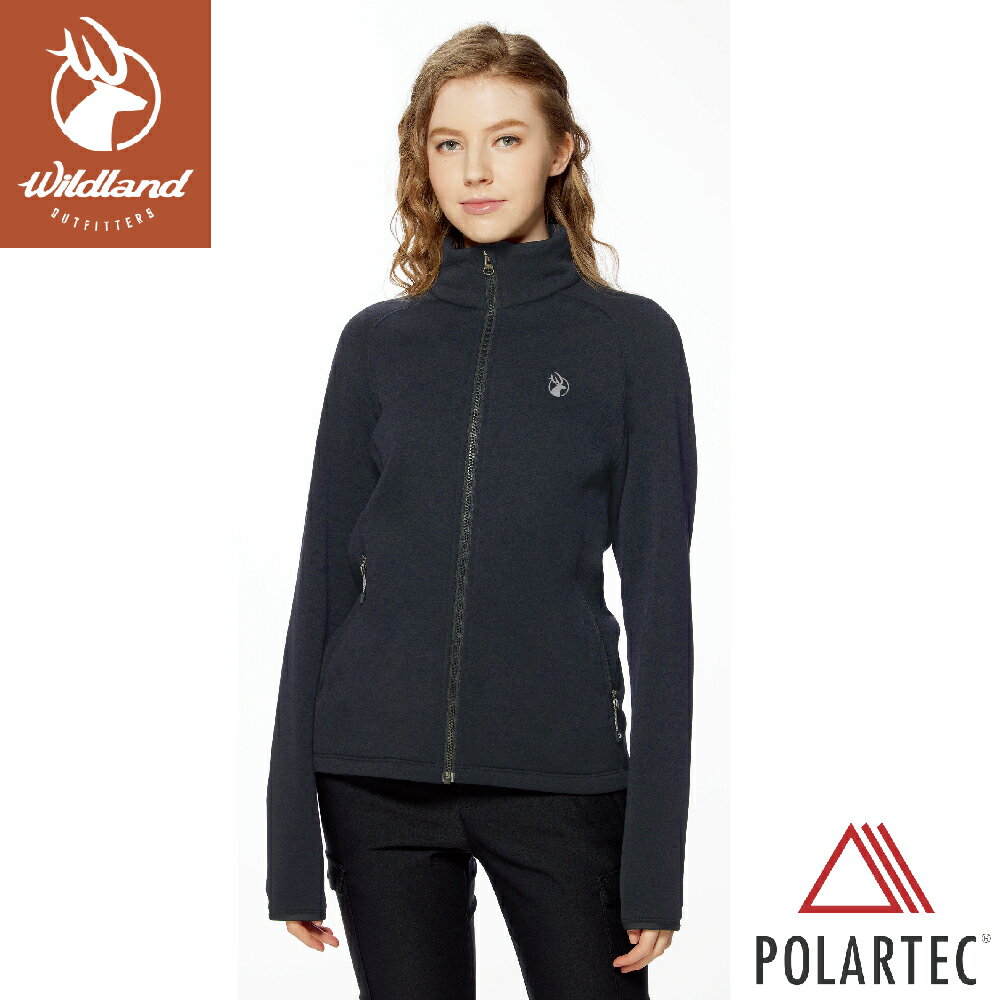 【Wildland 荒野 女 Polartec PSP彈性功能外套《夜空灰》】P2609/薄外套/刷毛外套/中層衣