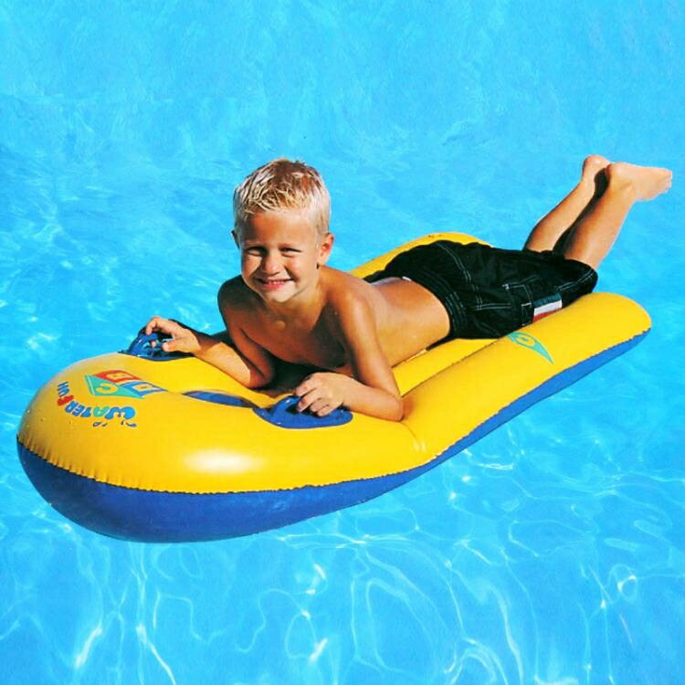 ABC加厚兒童充氣沖浪板嬰兒浮板水上漂浮浮排浮床寶寶游泳氣墊 【麥田印象】