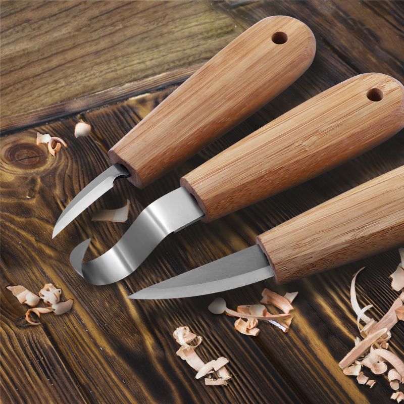 木工雕刻刀 專業木工雕刻刀修邊挖勺刀彎刀削木刀挖勺子刻刀木工雕刻工具全套