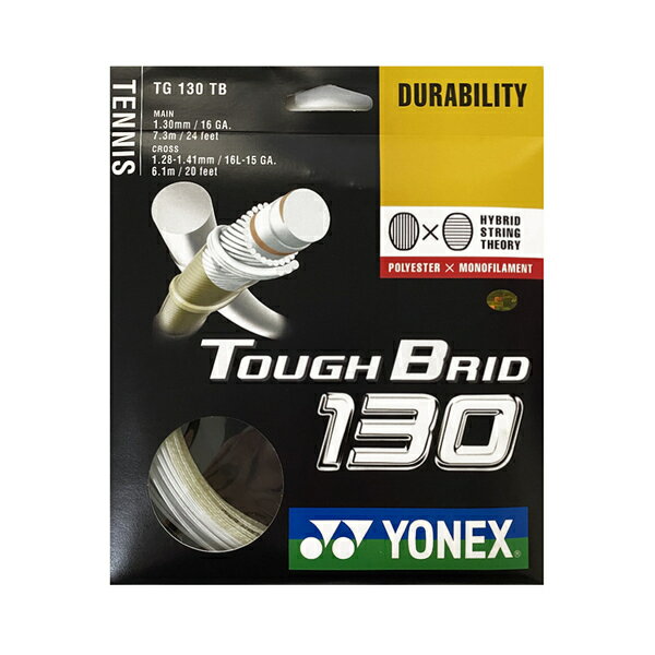 Yonex Tough Brid 130 Tennis String [TG130TB] 網拍線 子母線 耐用 白