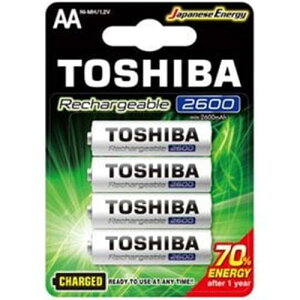 【最高22%回饋 5000點】 TOSHIBA東芝3號低自放電鎳氫充電電池 2600mAh4入
