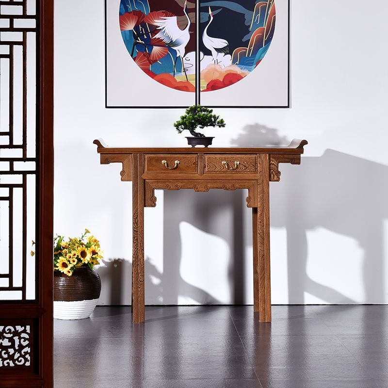 公司貨 開發票 【實木十年保】新中式紅檀實木玄關桌供臺神臺香案佛桌E0級烤漆整裝 免運最低價 快速出貨