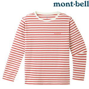 Mont-Bell Wickron 兒童款 長袖排汗衣 Striped 條紋 1104812 WT/RD 白/紅條