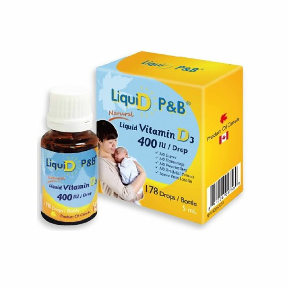 現貨 官方正品授權 優寶滴- LiquiD P&B 高濃縮天然維生素D3（5ml/瓶）澄石藥局✚實體店面