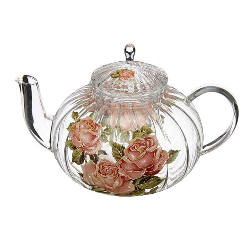 【領券滿額折100】 日本製高級玫瑰耐熱茶壺