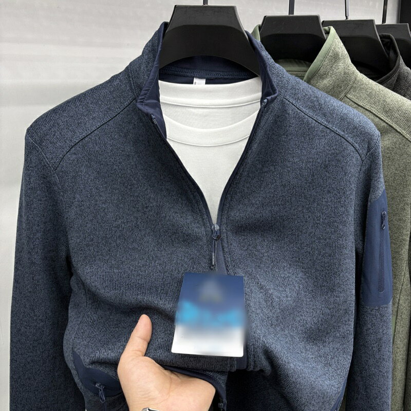 【巴黎精品】現貨+預購 頂級商務加絨外套鋪棉夾克直筒褲秋冬上衣大碼休閒男裝-立領加絨男外套5色a1lf72