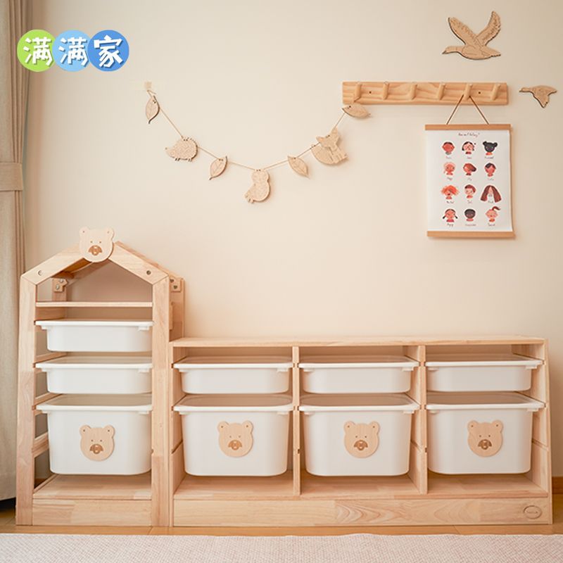 臺灣公司貨 免運 玩具收納櫃兒童房寶寶玩具收納架實木儲物櫃客廳整理置物架大容量 快速發貨