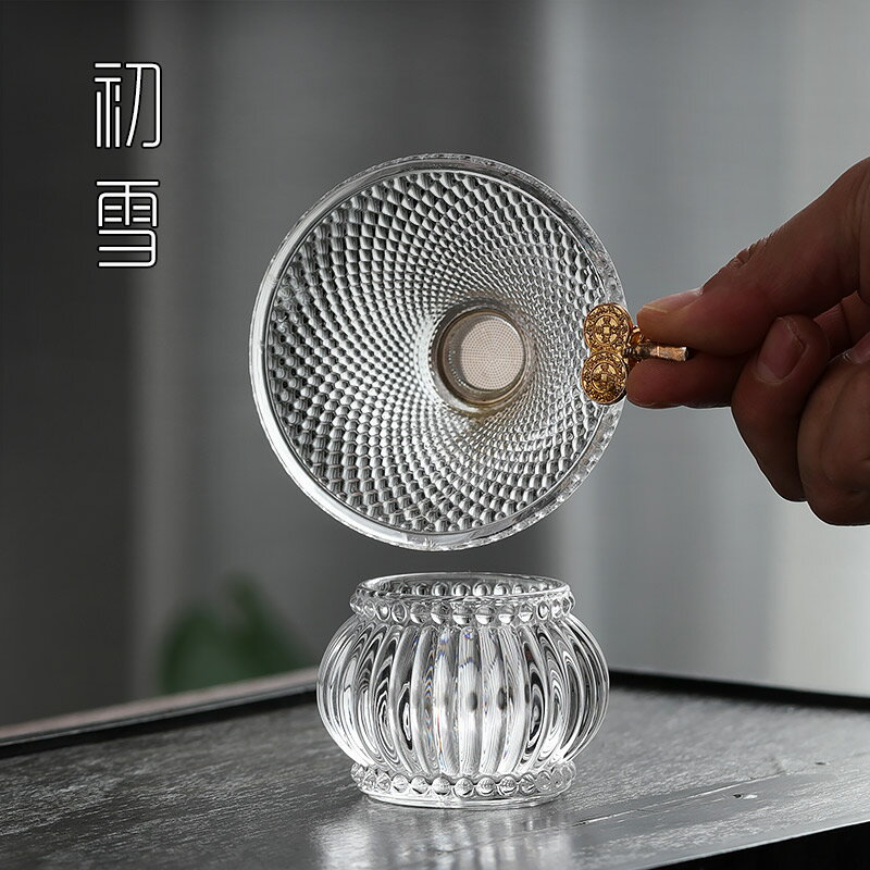 玻璃茶葉過濾器茶濾創意功夫茶具配件濾網茶漏斗公道杯泡茶神器