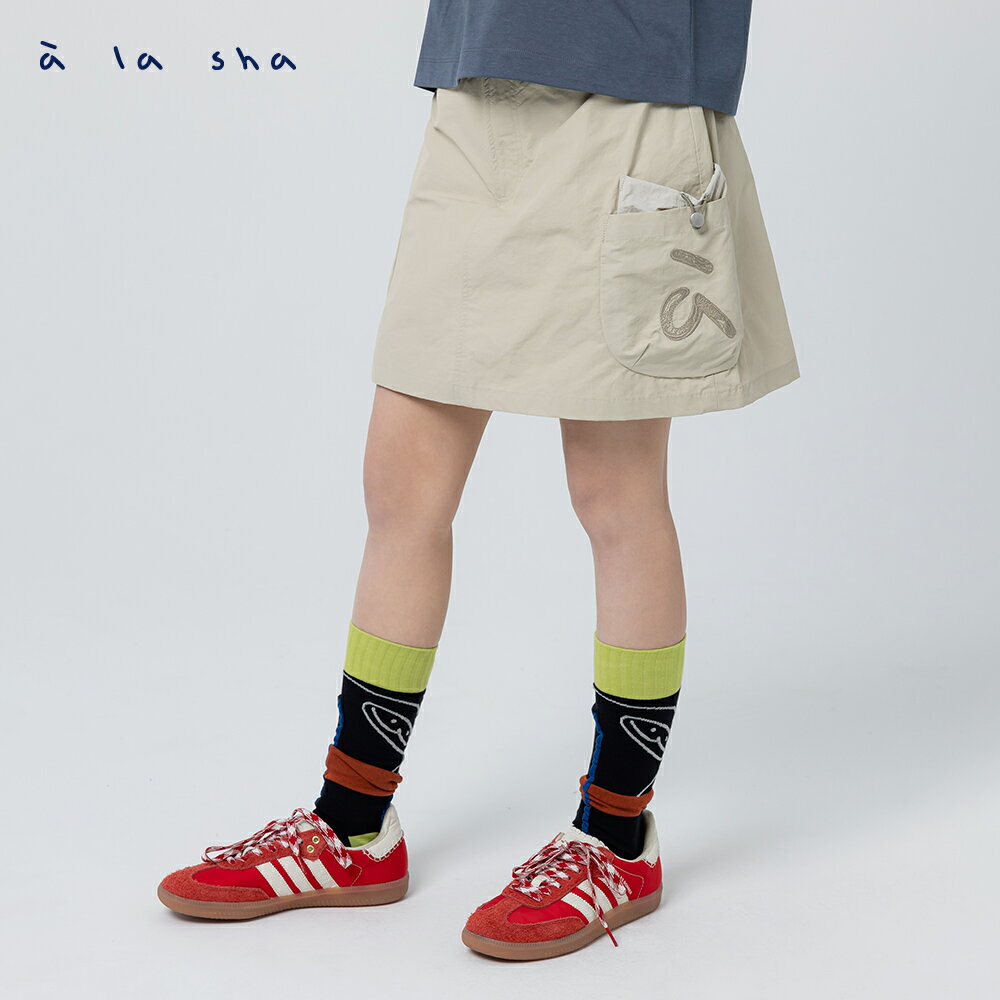 a la sha 抽繩繡花工藝工裝裙