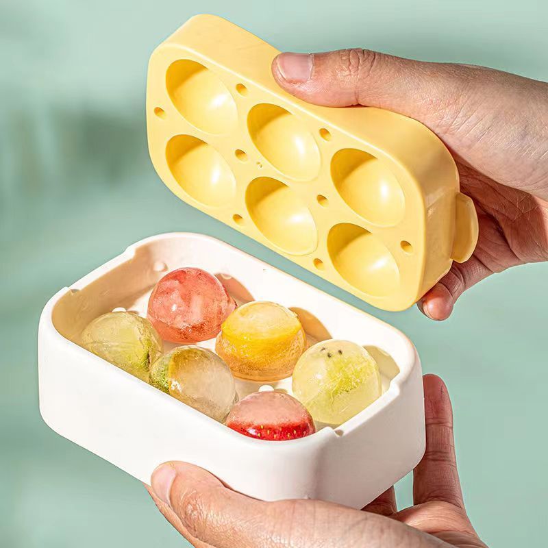 方塊製冰盒家用冰箱制冰塊圓形冰塊模具圓球形帶蓋冰格硅膠食品級迷你小冰格