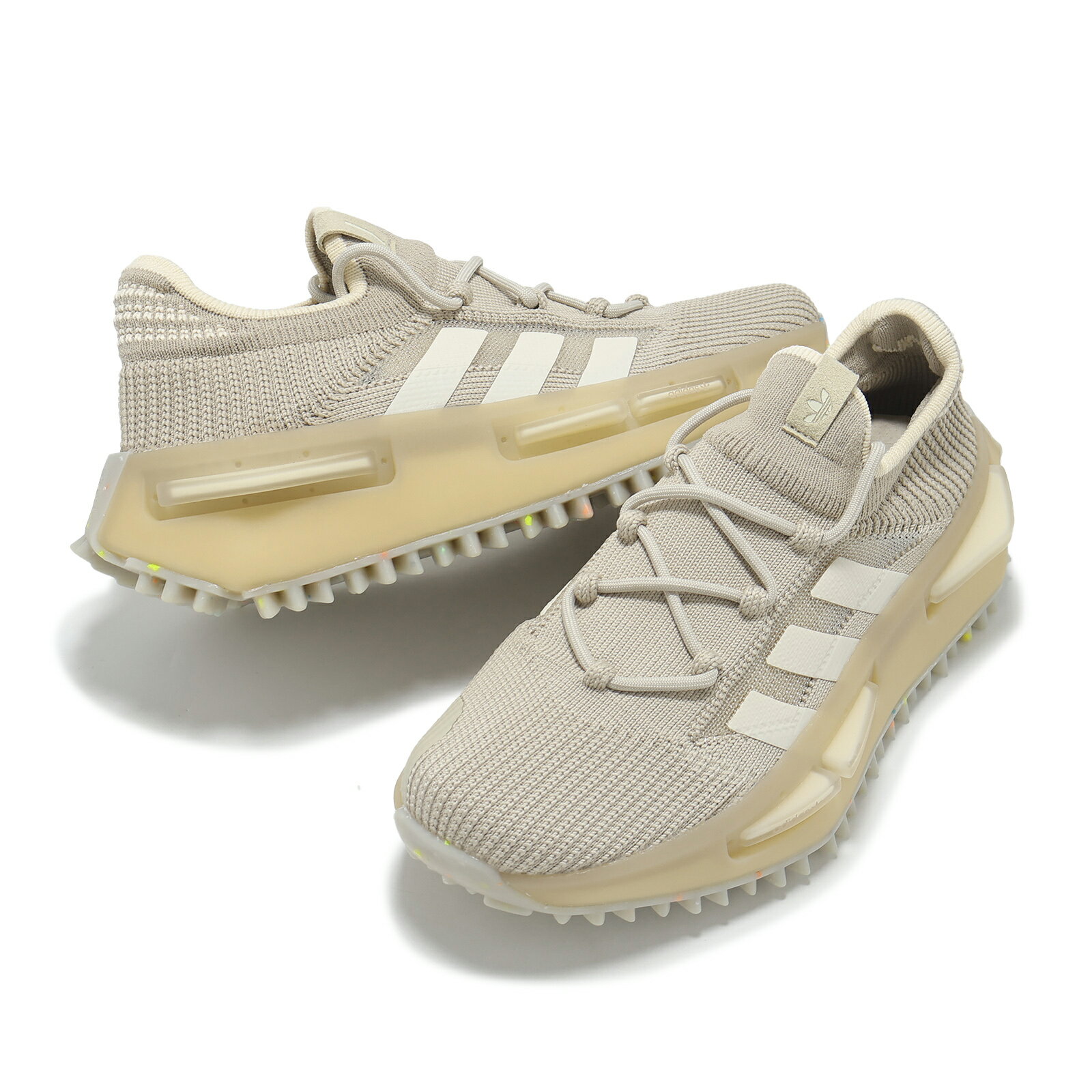 adidas 休閒鞋 NMD R1 女鞋 卡其 白 緩衝 襪套 編織 運動鞋 愛迪達 IE9551 6 adidas 休閒鞋 NMD R1 女鞋 卡其 白 緩衝 襪套 編織 運動鞋 愛迪達 IE9551 6