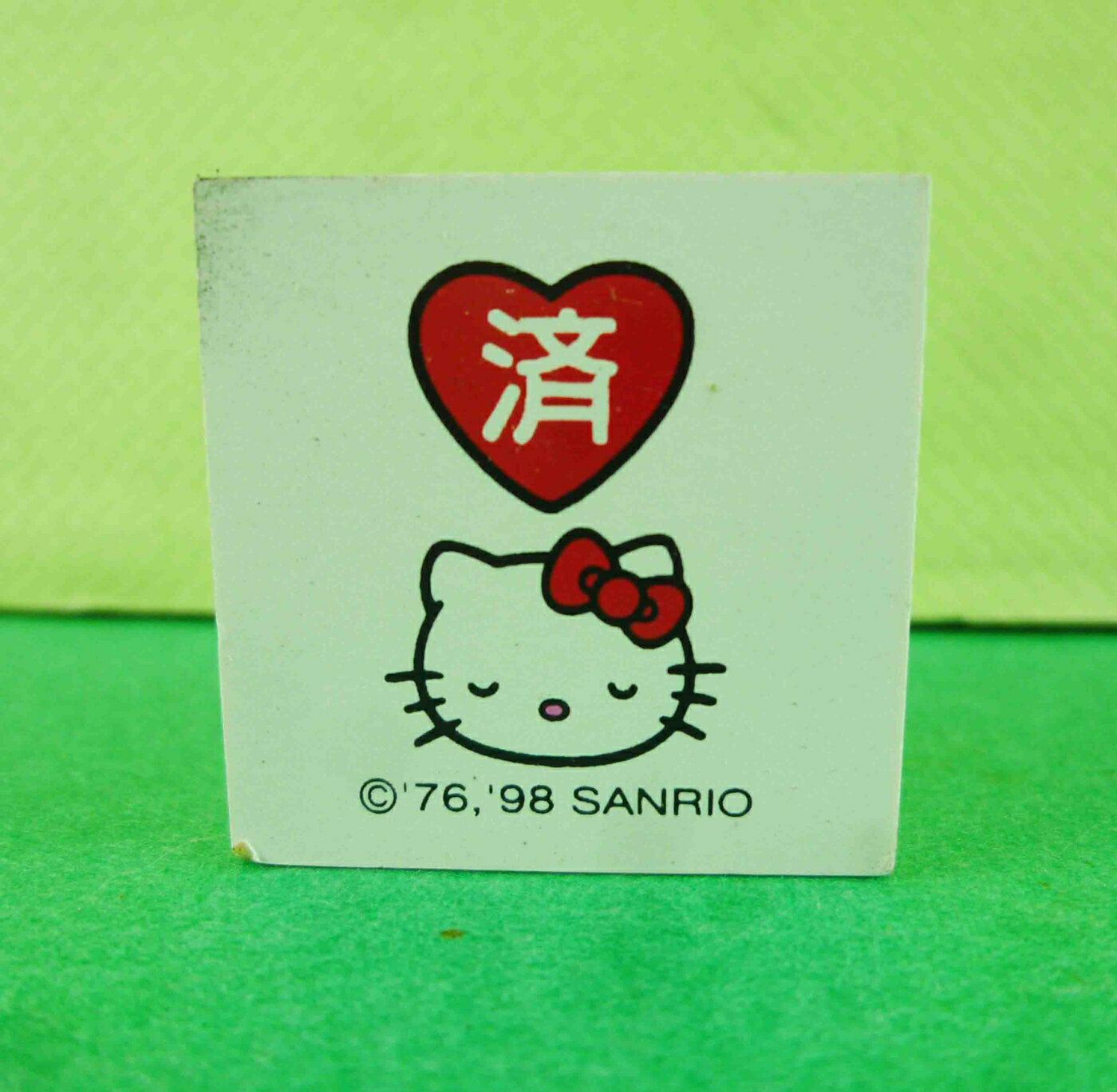 【震撼精品百貨】Hello Kitty 凱蒂貓 KITTY木製印章-濟圖案 震撼日式精品百貨