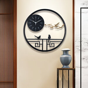 新中式掛鐘家用客廳餐廳掛墻裝飾時鐘時尚輕奢創意中國風大氣鐘表