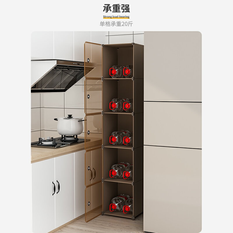 碗櫃家用廚房儲物櫃子放碗筷盤置物架多功能收納箱落地多層帶櫃門