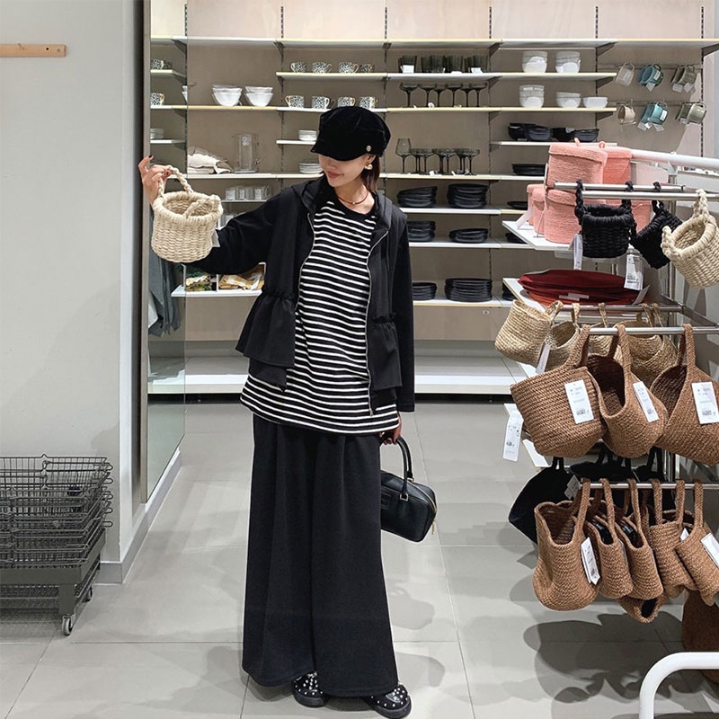 ANNAS 正韓打折大寬褲 修飾腿型打長腿 顯瘦休閒棉褲 2