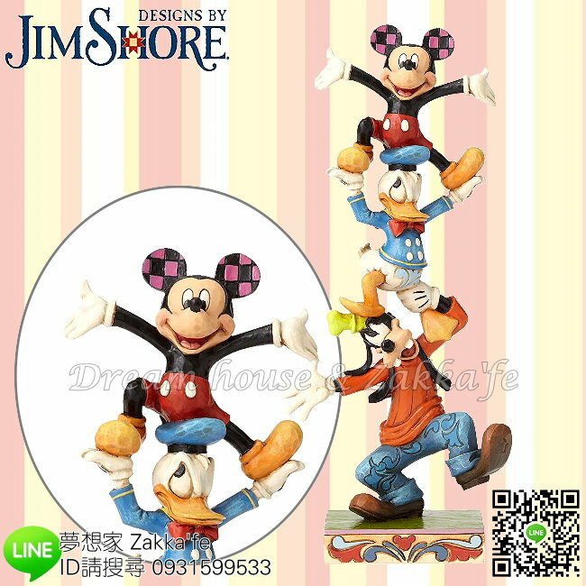 美國ENESCO精品 Jim Shore 愛木小灣 DISNEY 迪士尼 米奇 好朋友疊疊樂 疊羅漢 《 質感很好喔 》★ 夢想家精品家飾 ★