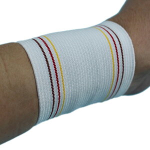 護腕 鬆緊帶護腕 運動護腕 (白色)/一小包2個入(定35) 鐵人牌護腕-光
