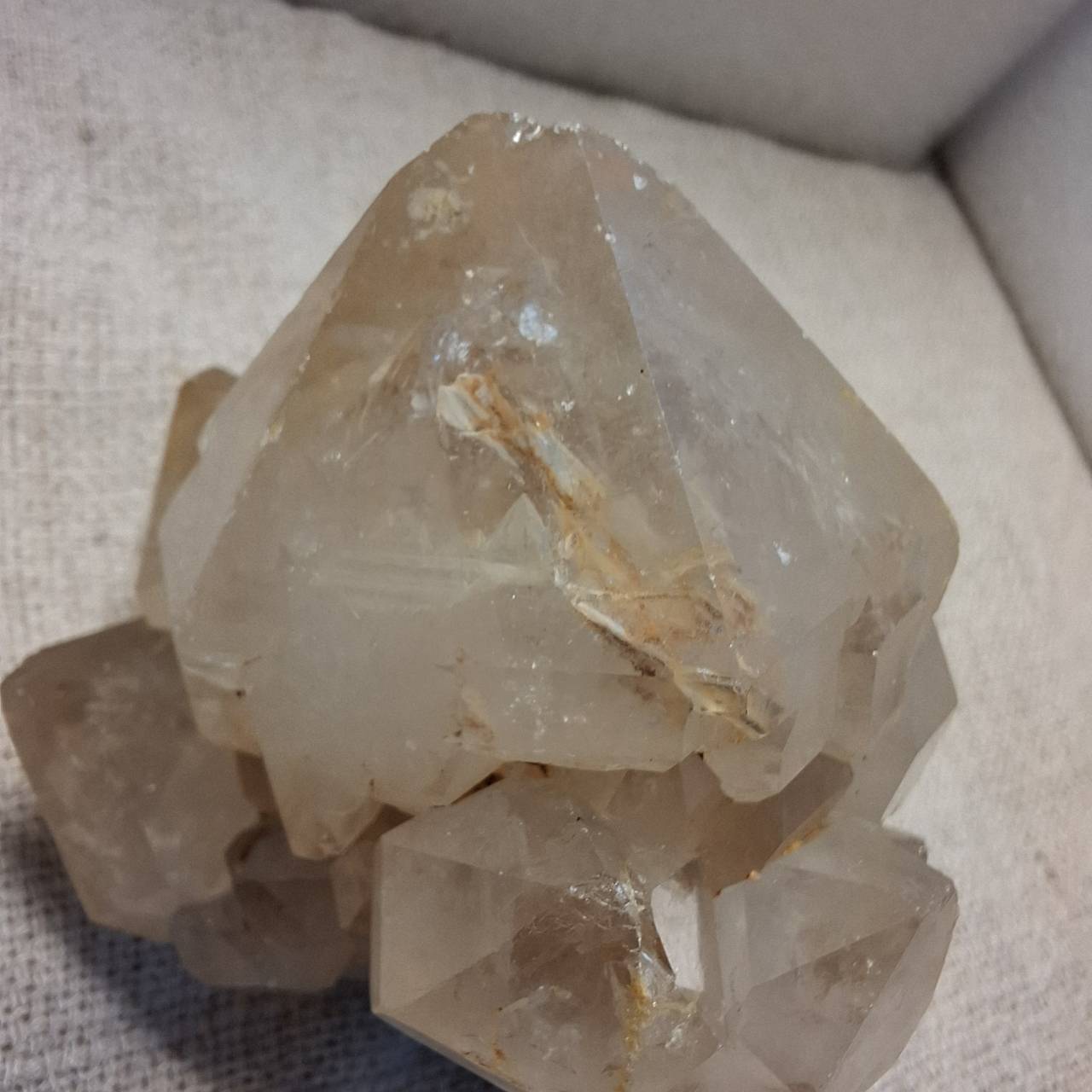 巴基斯坦骸骨水晶-雙山影水胆彩虹古老窗口老灵魂油胆荧光亮皮權杖包裹体