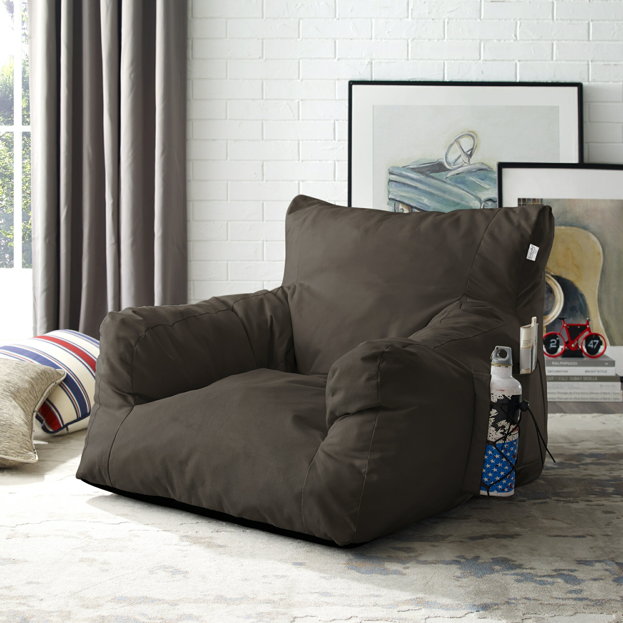 HomeSpot: Comfy Foam Lounge Chair - Nylon | Indoor/ Outdoor | Self