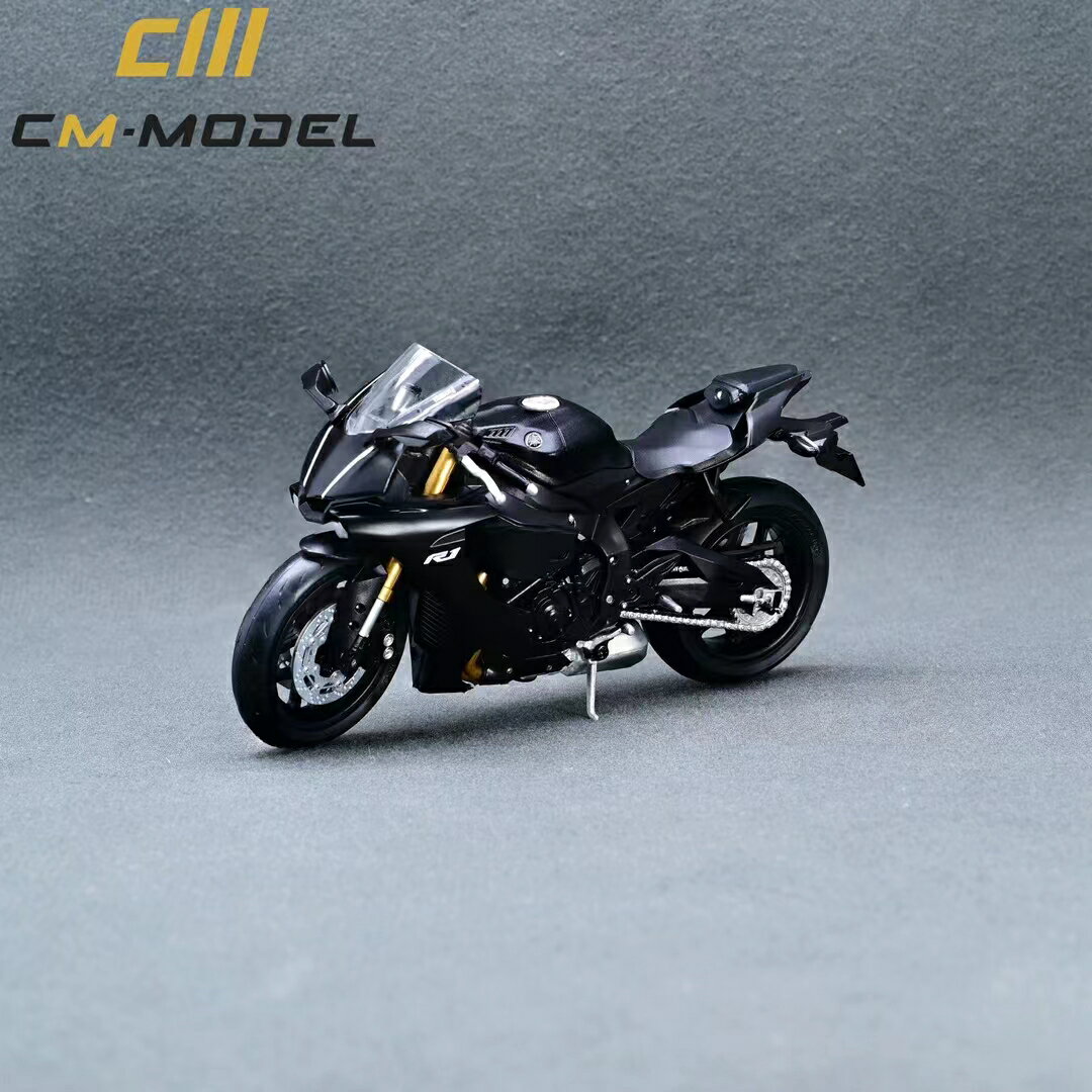 CM 1:18 雅馬哈摩托車YAMAHA R1機車合金模型收藏擺件 黑色