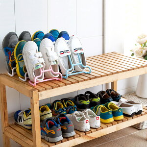 新款 多功能二合一可立兒童收納鞋架個裝陽臺曬鞋架晾鞋架塑料