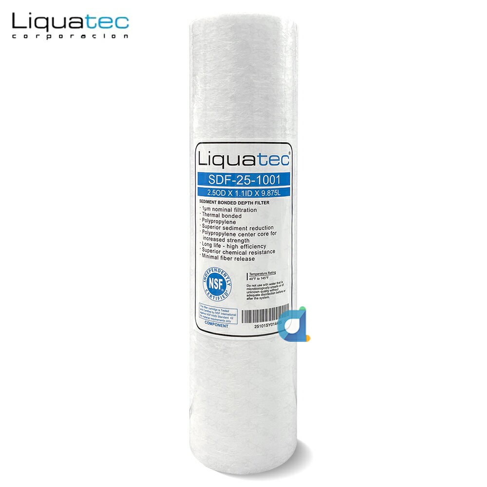 Liquatec10英吋1微米PP濾心 適用淨水器 RO逆滲透通用規格第一道 大大淨水