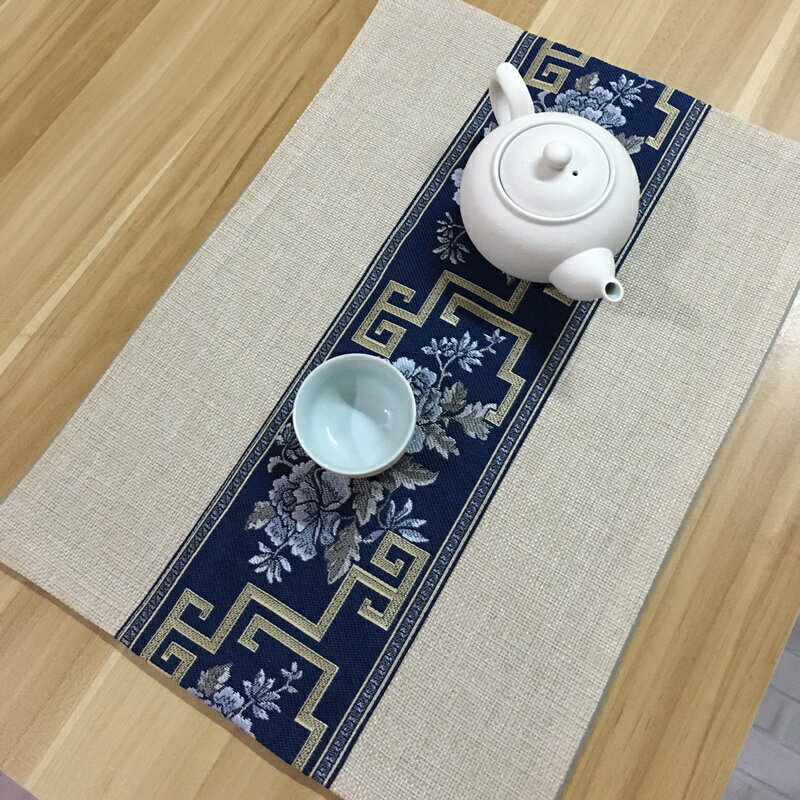 棉麻加厚布藝茶桌墊碗墊盤墊新中式隔熱餐桌墊簡約現代復古桌布