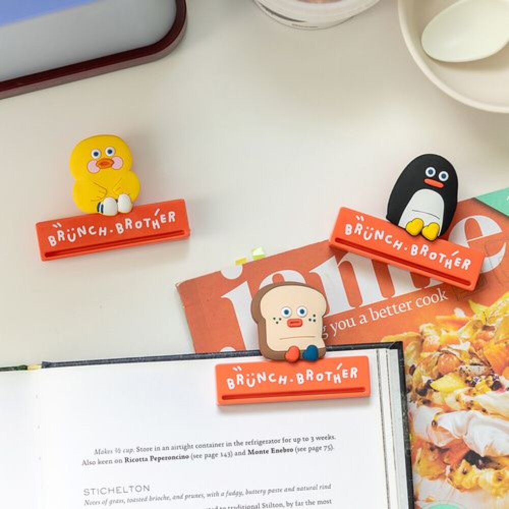 韓國代購 Romane早午餐兄弟可磁吸磁鐵夾 企鵝 吐司 鴨子 冰箱磁鐵 封口夾 食物夾 磁鐵夾 菜單夾 - Romane 日本進口 磁鐵夾 企鵝 菜單夾 鴨子 冰箱夾 檔案夾 封口夾 早午餐兄弟 食物夾 韓貨 韓國文創 吐司 熱銷商品 文創 Brunchbrother 韓國代購 Romane早午餐兄弟可磁吸磁鐵夾