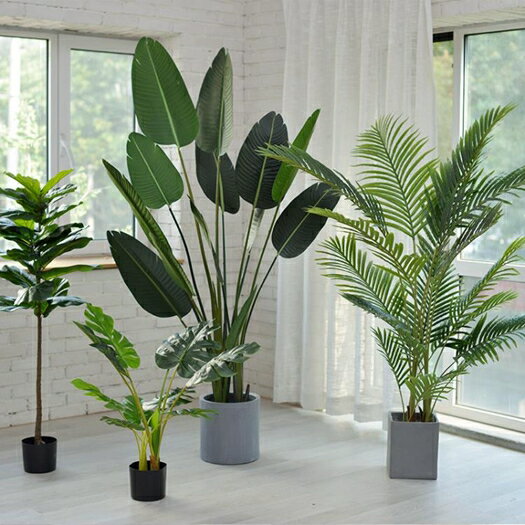 仿真植物旅人蕉假綠植盆栽擺件大室內花天堂鳥樹客廳北歐植物裝飾 NMS 可開發票 母親節禮物