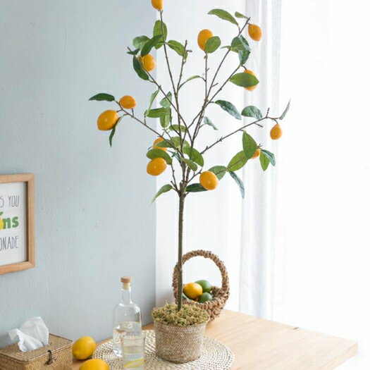 仿真綠植盆栽室內假檸檬樹ins客廳落地擺件裝飾北歐假花植物 NMS 可開發票 母親節禮物