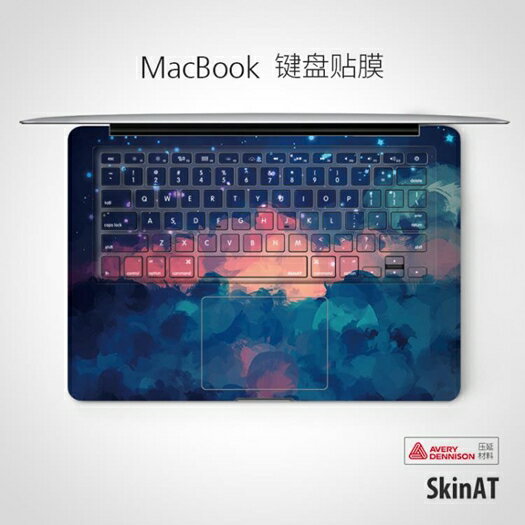 蘋果電腦鍵盤貼膜MacBook保護膜筆電貼紙彩膜 可開發票 可開發票 母親節禮物
