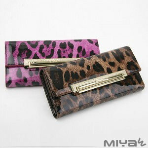 【MIYA米亞】OMNIA Vincent 虎斑紋 真皮長夾(義大利牛皮) (精品 氣質 多層多卡 長款錢包 女用皮包)