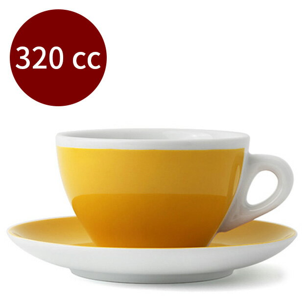 金時代書香咖啡 d'ANCAP Torino 32991 拿鐵杯 320cc 單客 黃 HG9378
