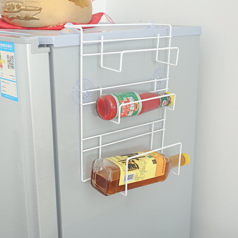 多功能可折疊冰箱掛側壁掛雜物整理置物架調味品冰箱收納架側掛架1入