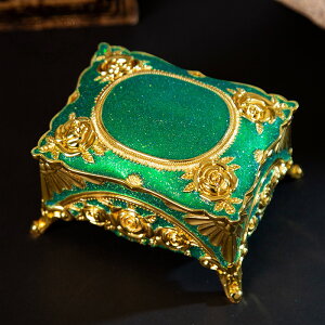 復古彩色高檔珠寶首飾盒小公主歐式韓國宮廷飾品收納擺件禮品盒