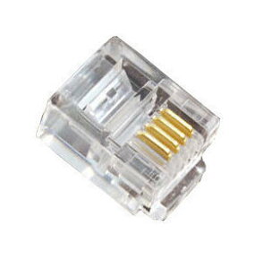 RJ11 水晶頭 6P4C (100顆) 電話接頭 電信局線 電話線頭 需夾具