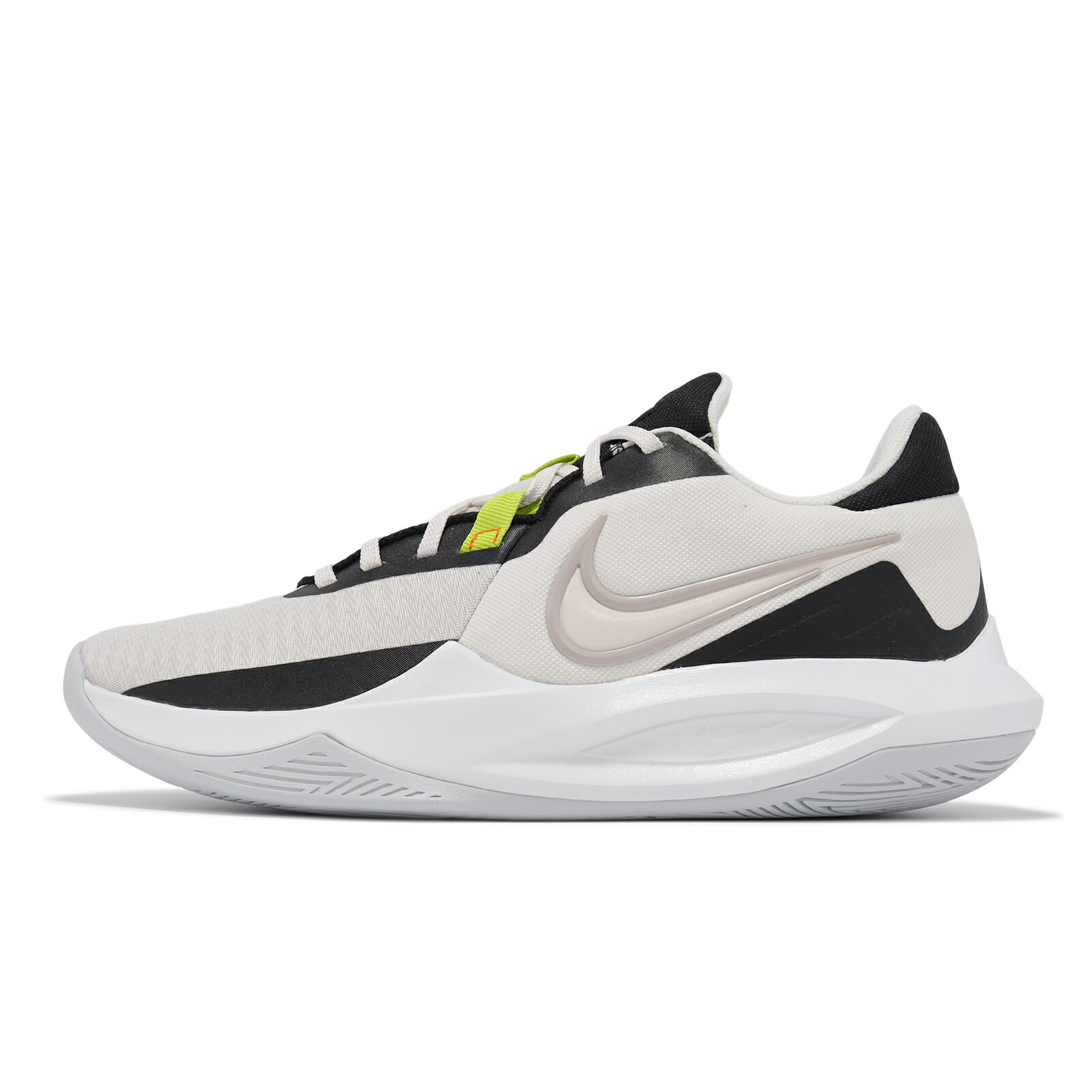 Nike 籃球鞋 Precision VI 米白 黑 男鞋 低筒 實戰 運動鞋