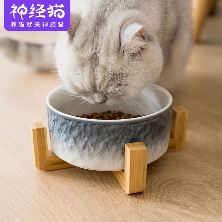 寵物碗 貓碗狗碗陶瓷防打翻貓食盆保護頸椎貓糧碗狗狗吃飯喝水碗寵物用品