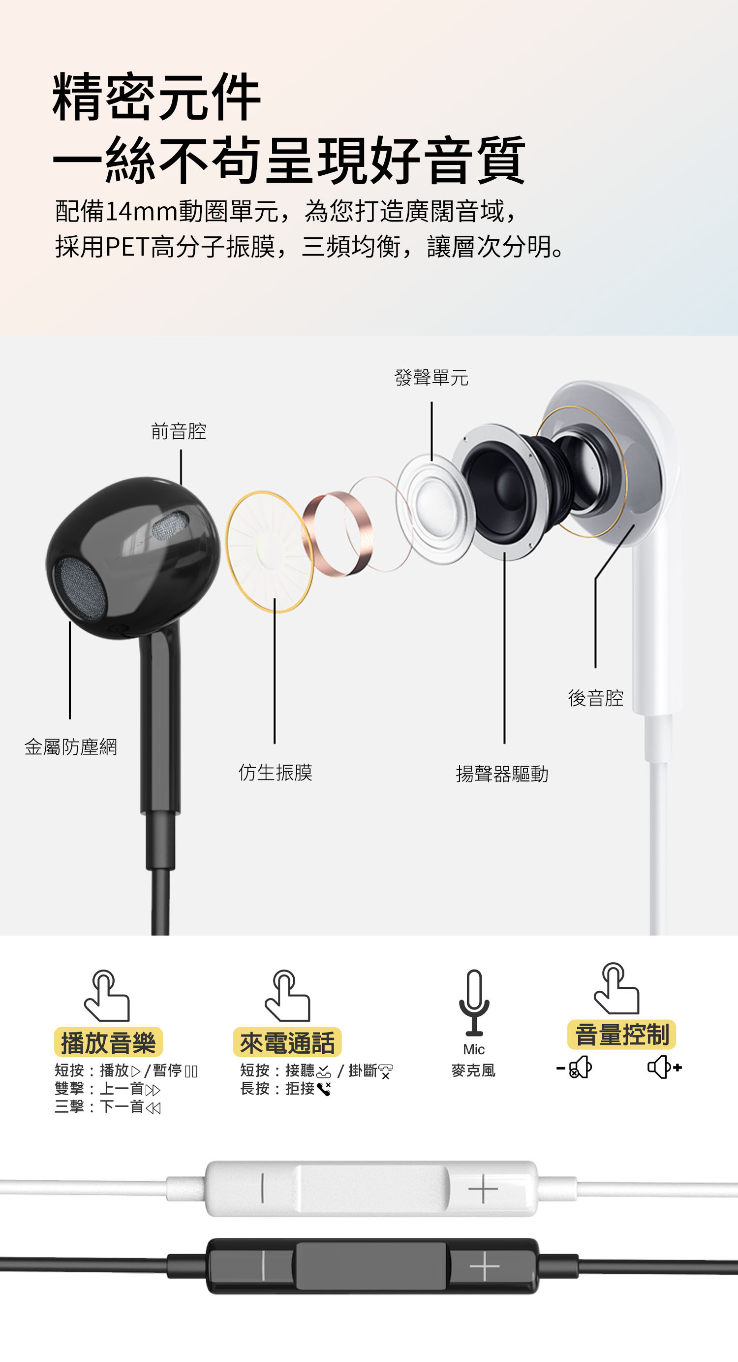 SEEHOT Type-C 手機專用通話及音樂金屬耳麥 多功能線控耳機附麥克風 (SH-MHC300)【領券滿額再折千12/31止】 3