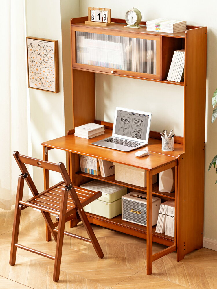 【免運】 書桌書架一體桌子臺式電腦桌辦公學生家用簡易出租屋工作臺寫字桌