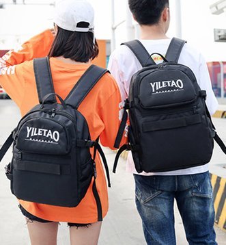 FINDSENSE H1 韓國 時尚 潮 男女 情侶包 尼龍字母 雙肩包 休閒 書包 後背包 雙肩包 電腦包