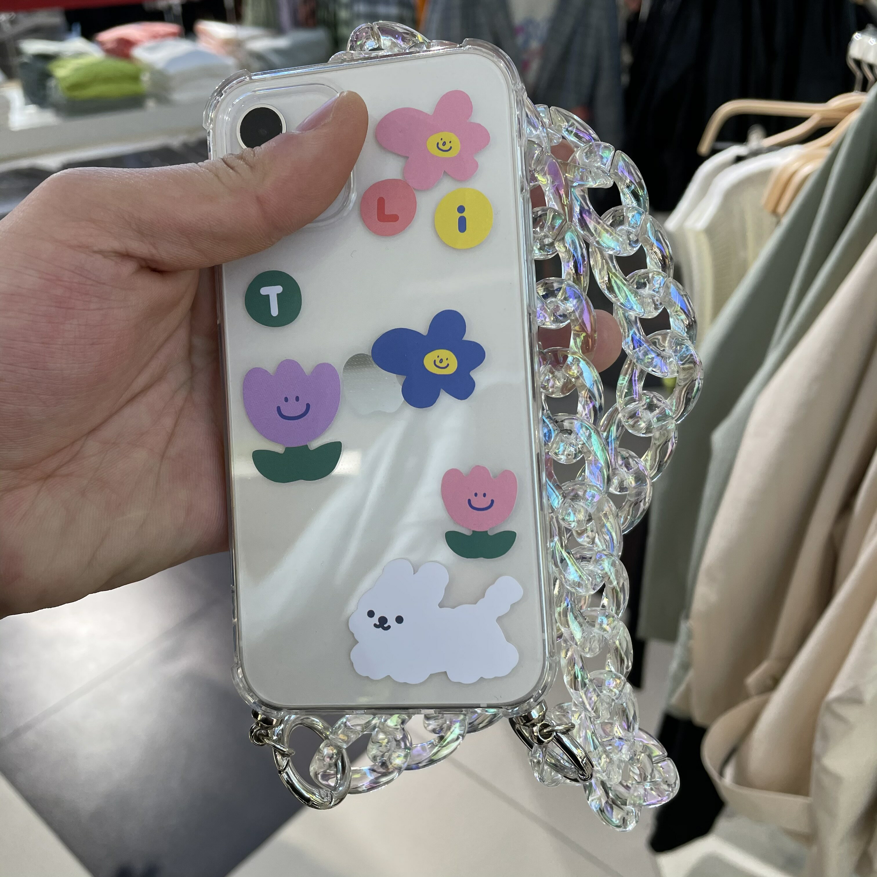 夢幻鐳射包鏈手機殼掛鏈高級感亞克力包帶掛繩項鏈褲網紅炫彩鏈條 1