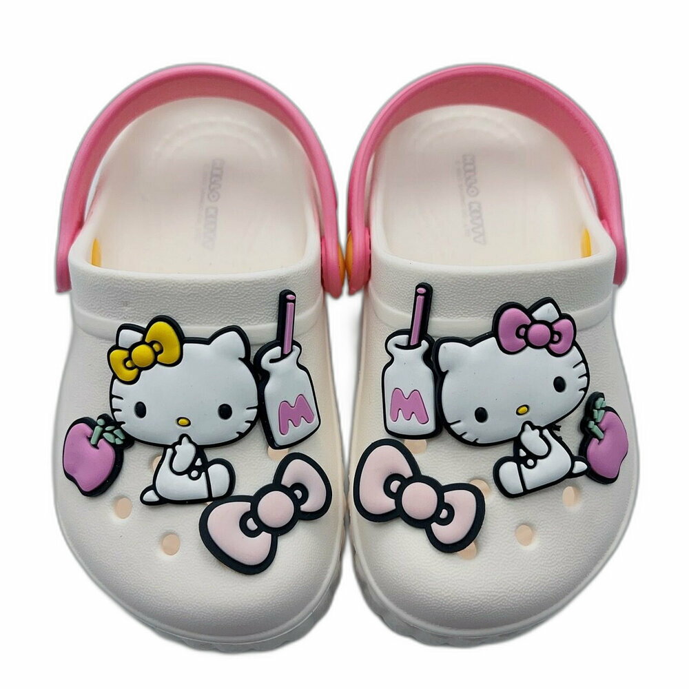 MIT可愛三麗鷗涼拖鞋 - 白色 另有桃色、粉色 - 女童涼鞋 女童拖鞋 一鞋兩用 防水防滑 三麗鷗童鞋