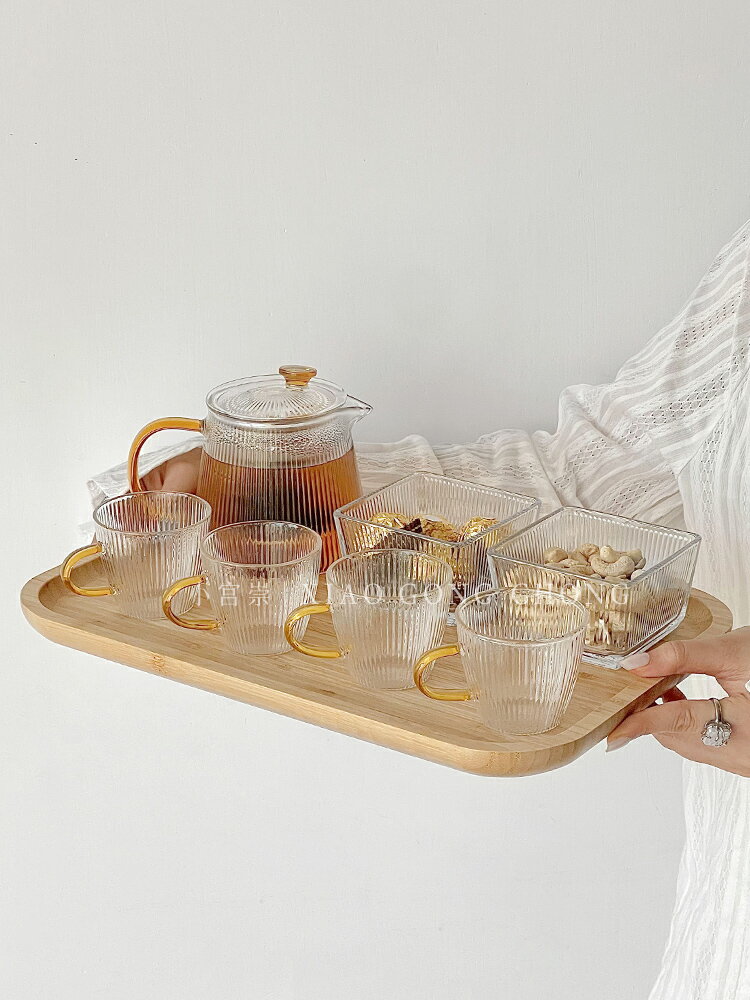 中式茶具套裝家用玻璃茶杯耐高溫泡茶壺茶水分離下午茶養生花茶杯