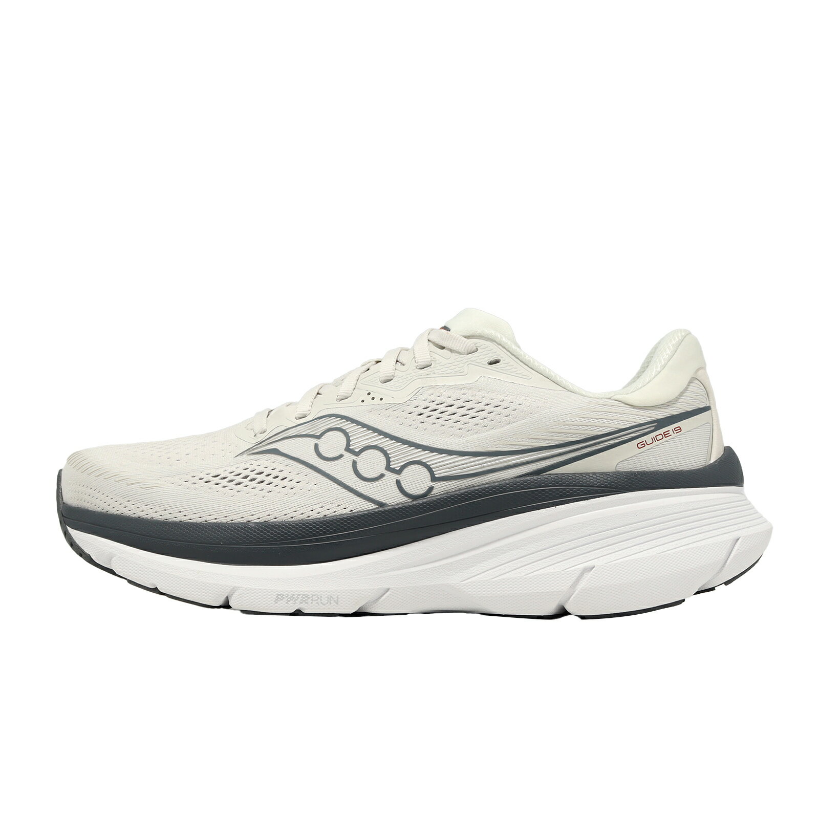Saucony 索康尼 慢跑鞋 Guide 19 男鞋 米白 緩震 運動鞋 S1014081009