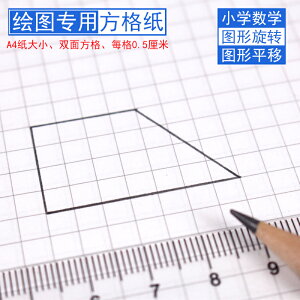 A4雙面方格紙5mm毫米0.5厘米小學數學三四年級圖形的運動平移專用坐標紙學具可手寫繪圖紙面積測量紙