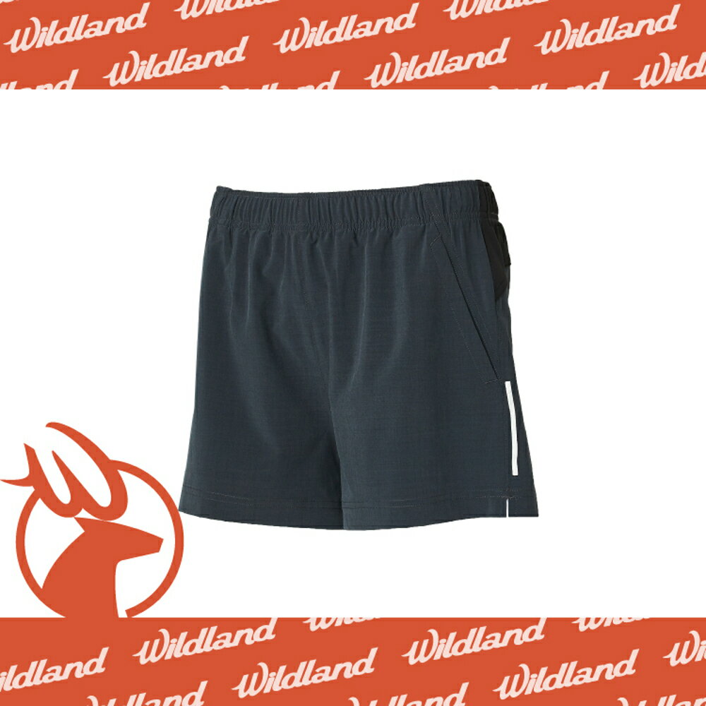 【Wildland 荒野 女 四彈透氣抗UV休閒短褲《深灰藍》】W1505-49/彈性/抗UV/路跑/機能褲/運動褲