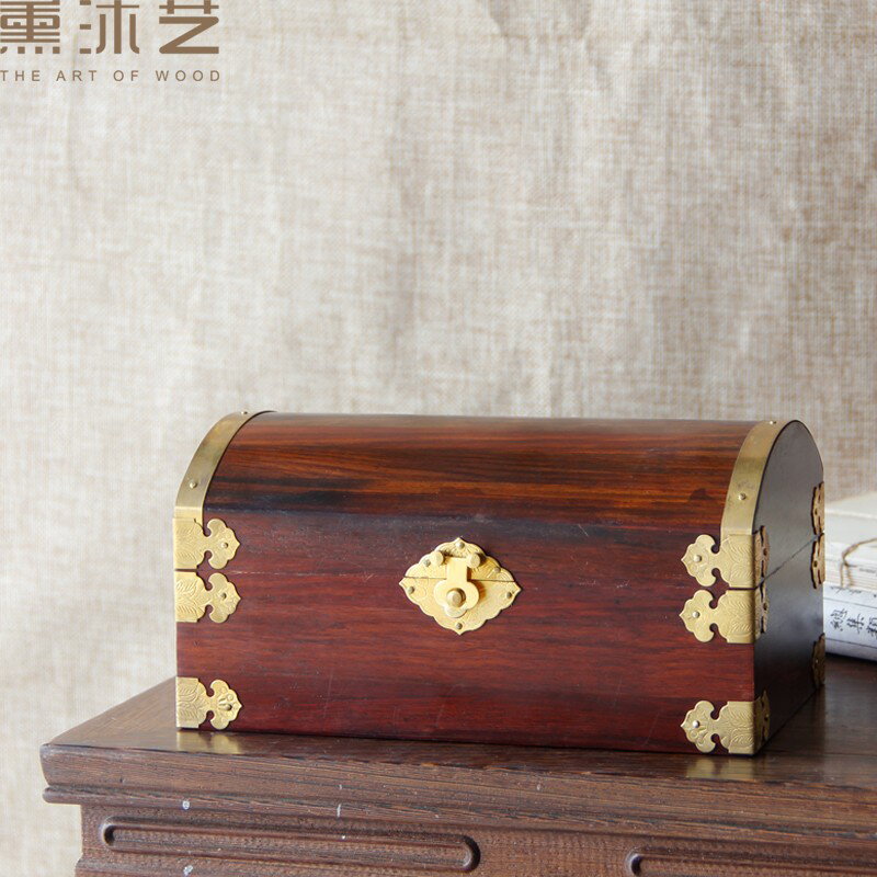 紅木首飾盒化妝收納盒紅酸枝手串飾品珠寶收納盒紅木結婚禮盒