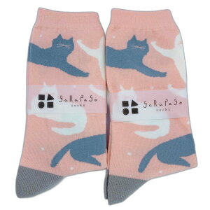 【garapago socks】日本設計台灣製長襪-貓咪圖案 - 襪子 長襪 中筒襪 台灣製襪子 日本設計