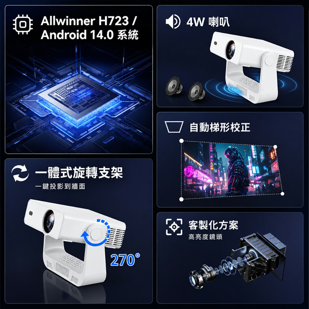 YS-C880安卓投影機 150吋投影